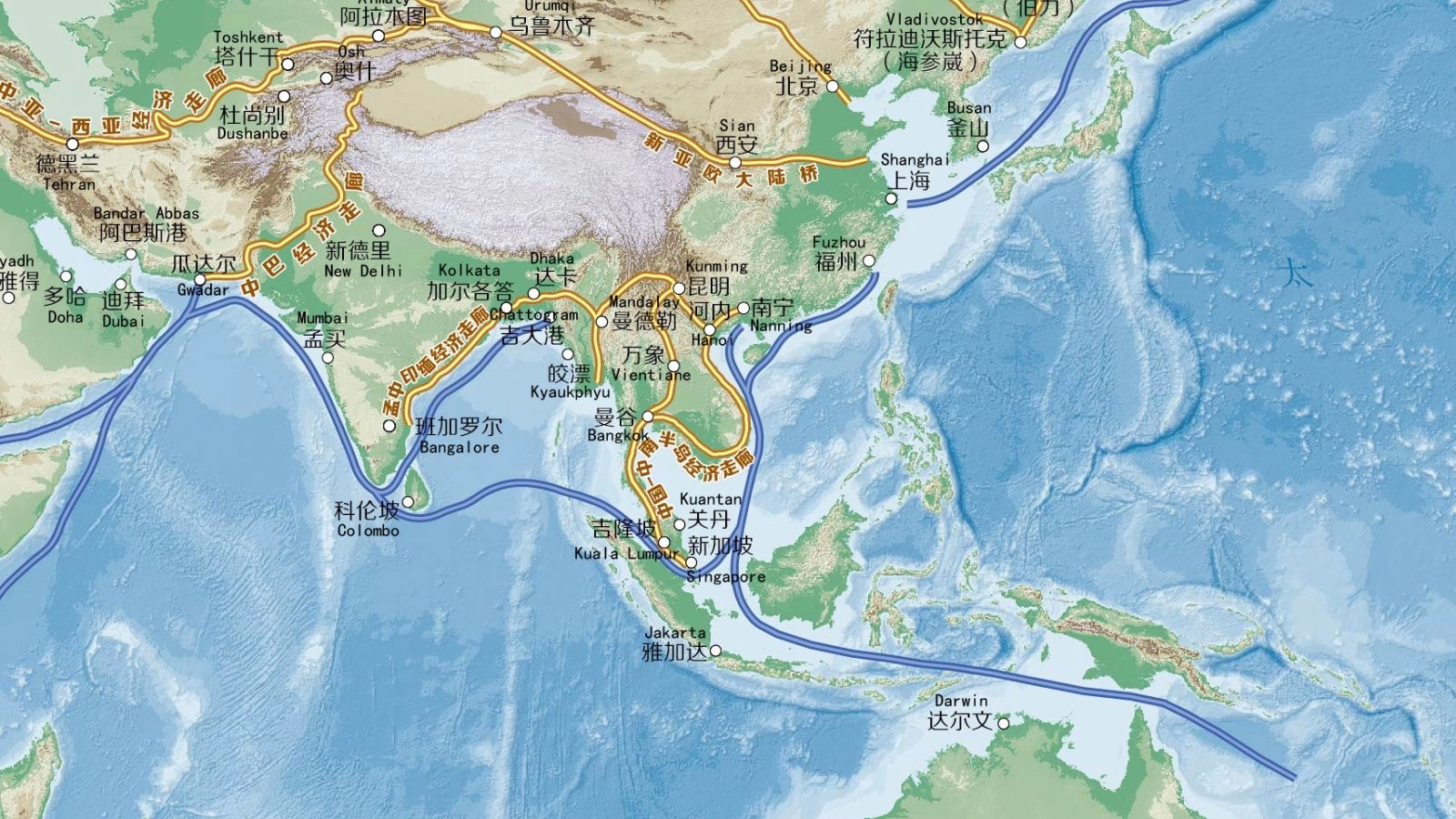 China’s Belt and Road Initiative Map