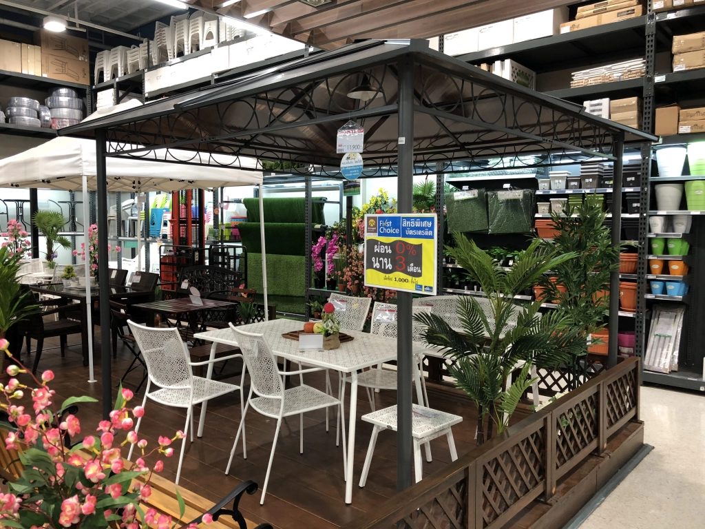 Outdoor garden furniture and planters at Home Pro, a leading gardening shop in Phuket
