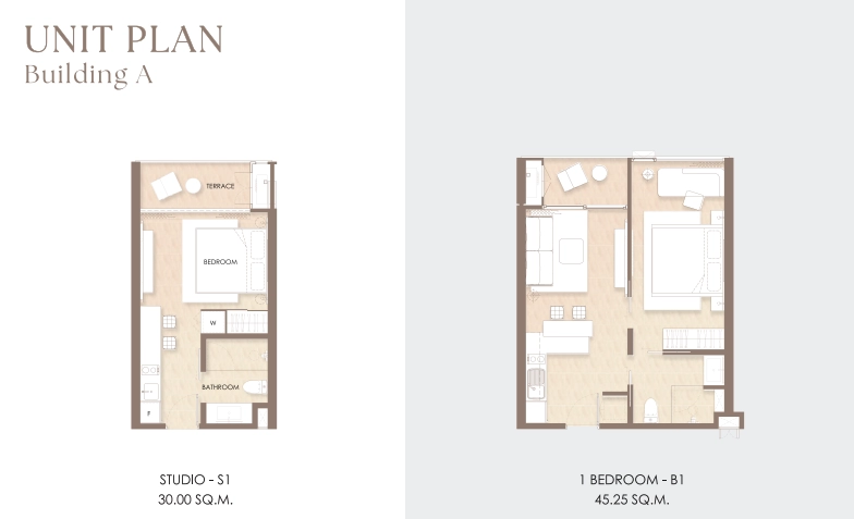 Siamese Village Bangtao offers well-designed studios, 1-bedroom with modern interiors and premium finishes.