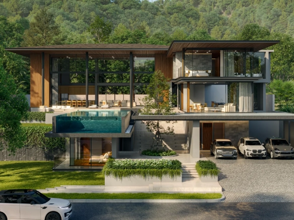 | Botanica MontAzure "Luxury villa at Botanica MontAzure in Kamala, Phuket, featuring modern architecture, an infinity pool, and lush tropical surroundings