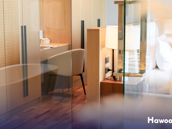 Illustration of a modern off-the-plan villa development in Thailand with floor plans and construction timeline