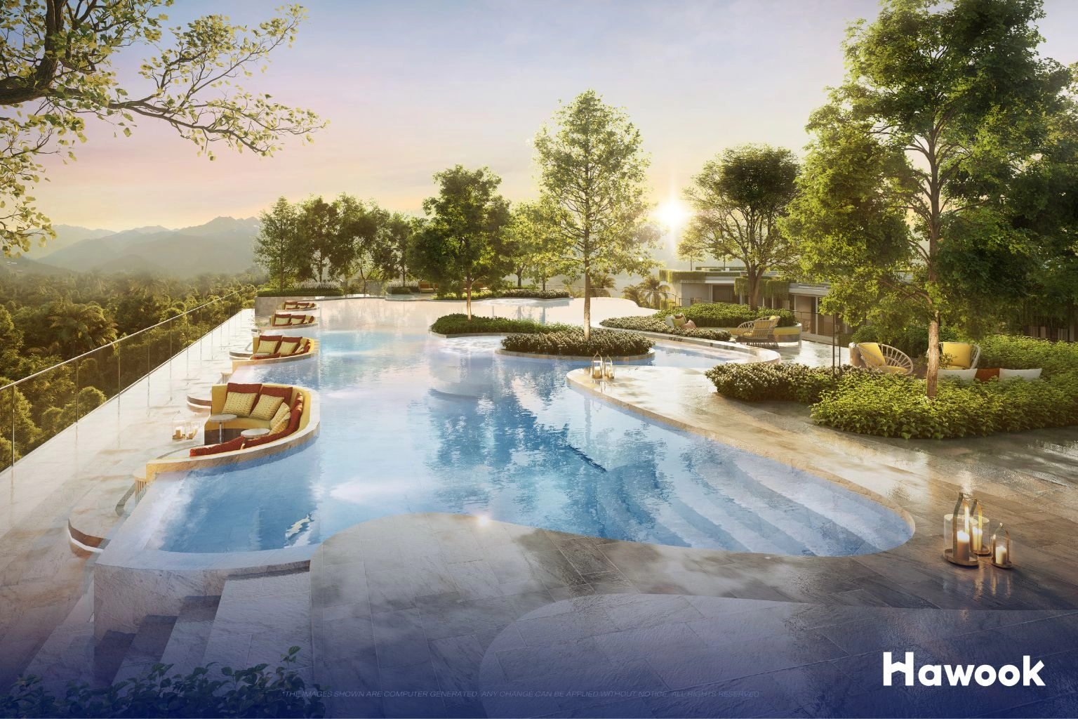 Rooftop pool at a luxury condo in Thailand, ideal for foreigners looking to buy a condo in Thailand