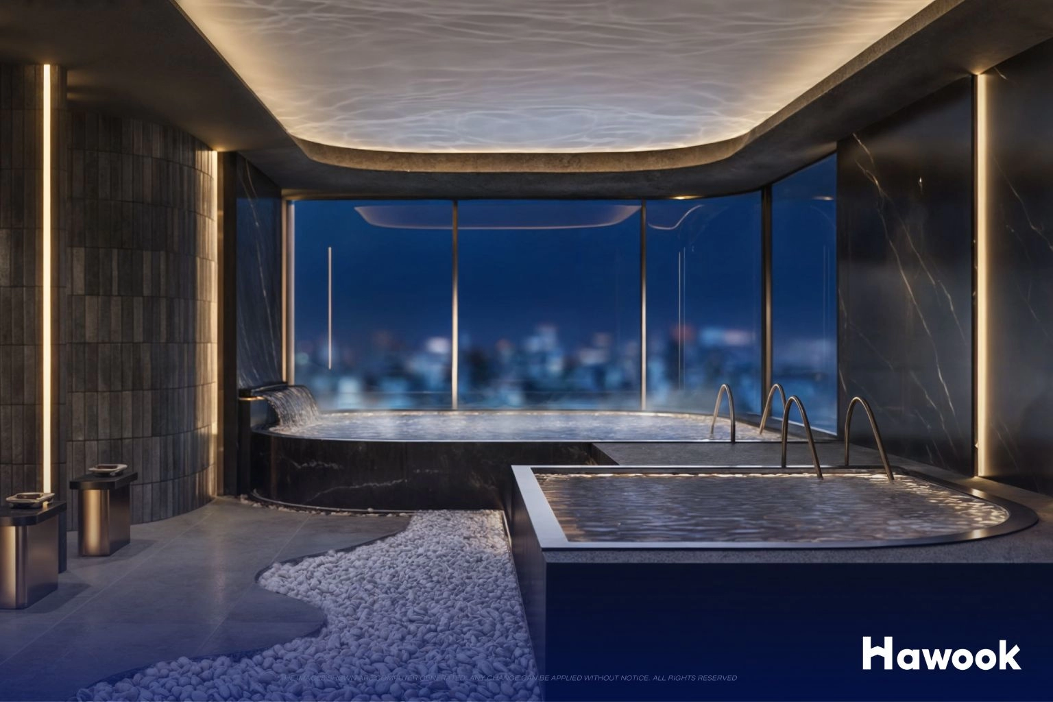 Rooftop spa and hot tub in a luxury condo in Thailand, ideal for foreigners buying property
