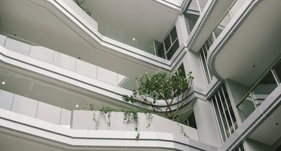 Modern apartment balconies in Southeast Asia, highlighting new real estate developments.