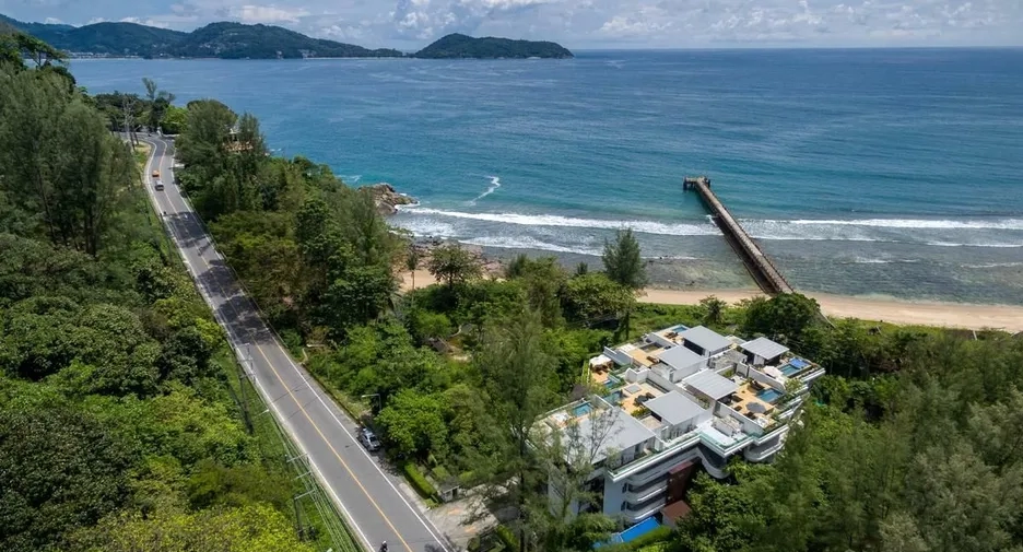Aerial view of Nakalay Palm, a pet friendly condo near the beach in Phuket
