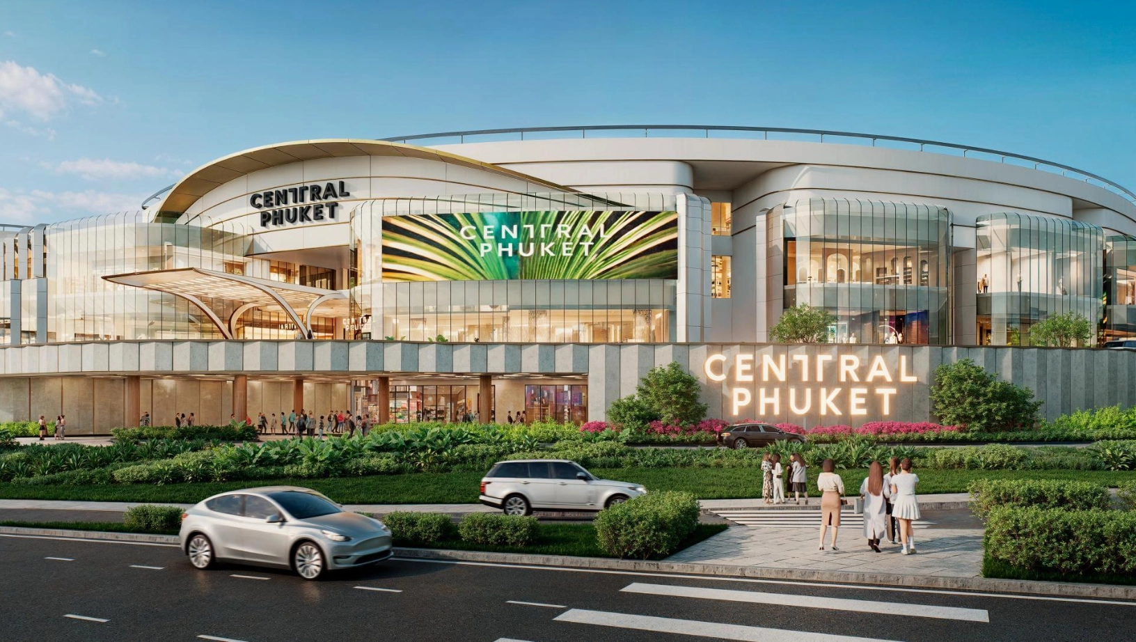 Central Phuket shopping mall exterior view near Rawai property development