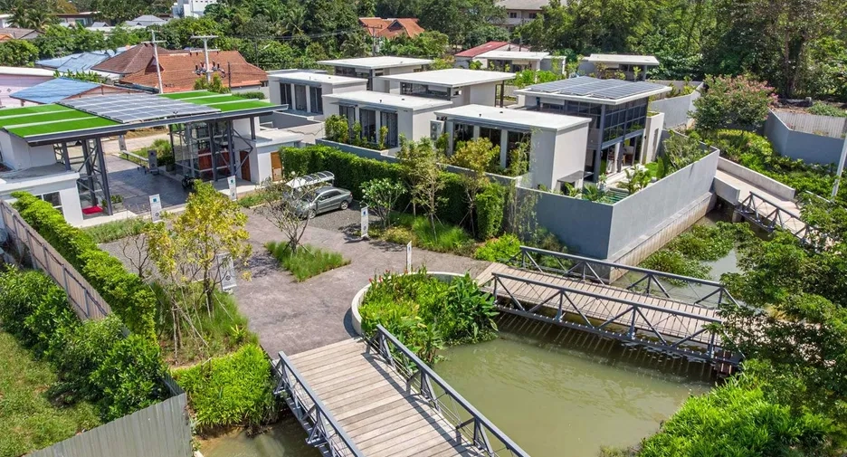 Riverhouse Phuket eco-friendly homes with solar panels and sustainable design