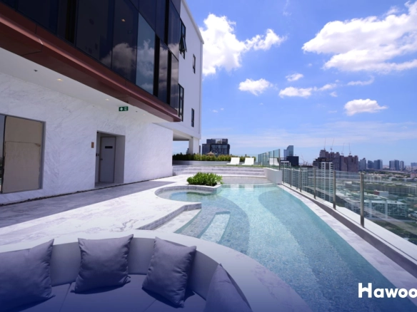 Skyline view from a modern condo project in Bangkok, highlighting rent to own property opportunities