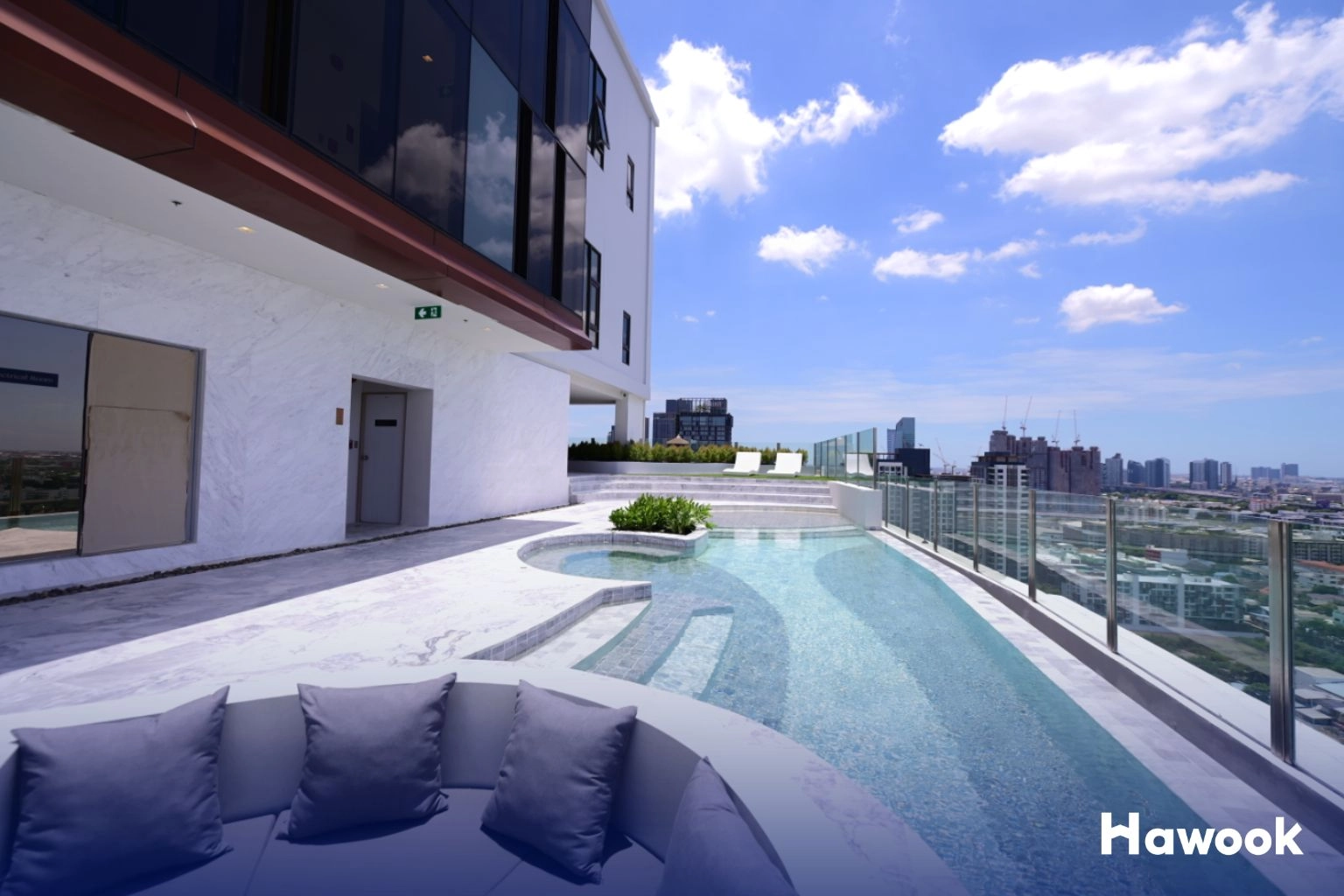 Skyline view from a modern condo project in Bangkok, highlighting rent to own property opportunities