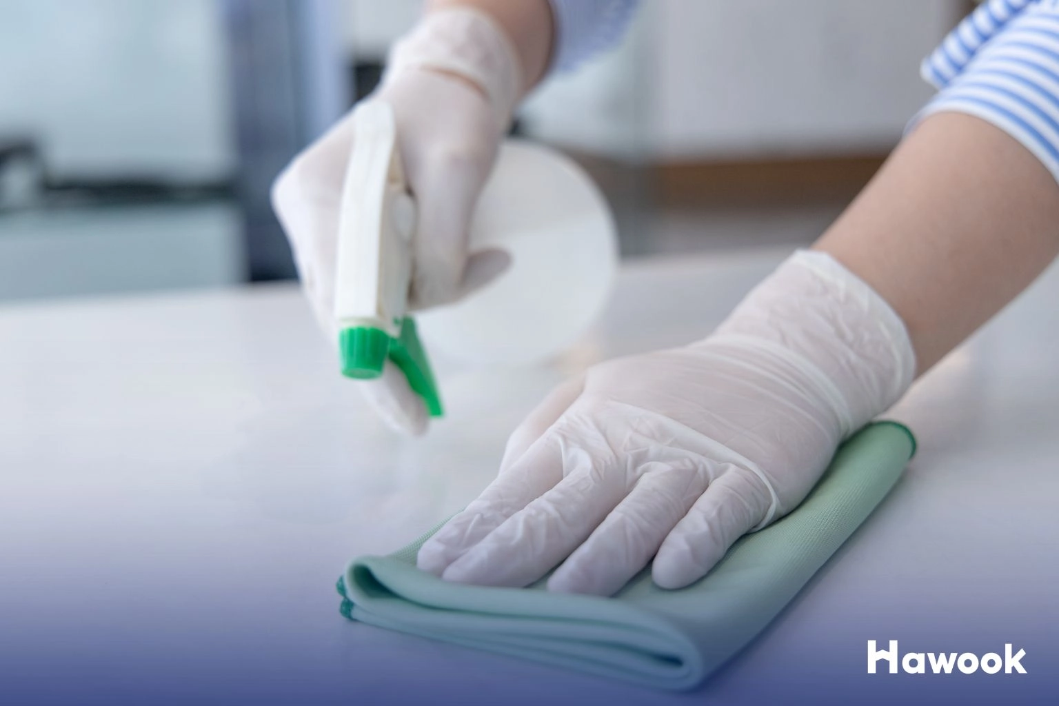 Property management staff cleaning a rental home, part of short-term rental management in Phuket.