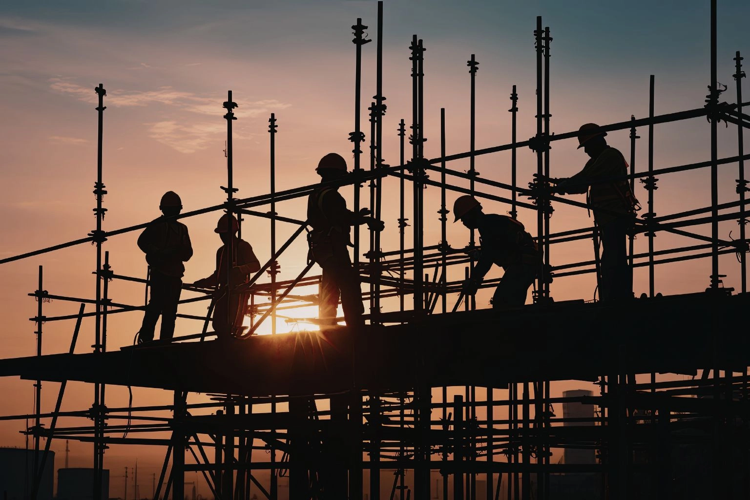 Construction workers on site representing construction costs and property prices in Southeast Asia