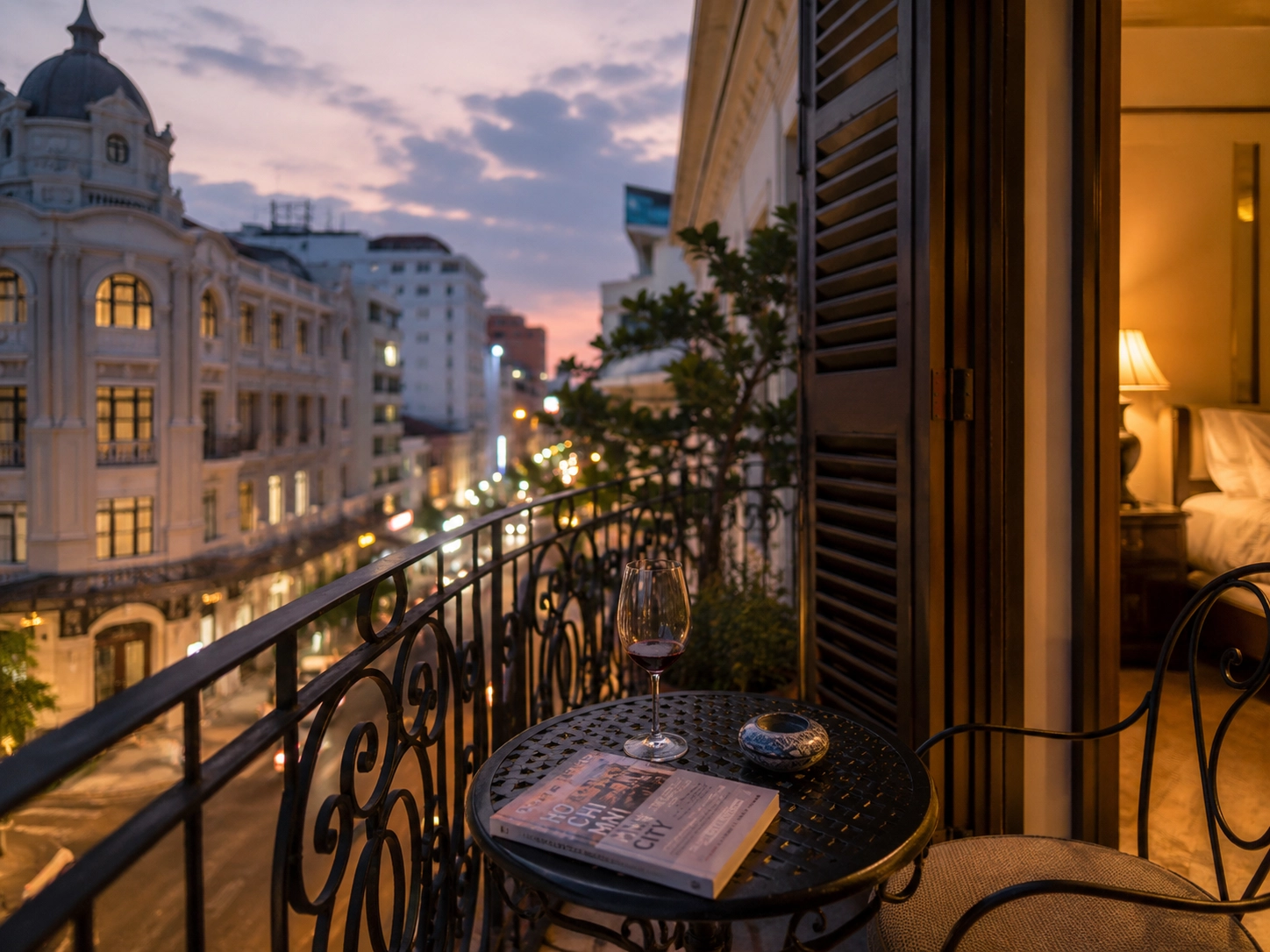🌏 SEA Market Insights | The Quiet Shift Happening Across Southeast Asia Real Estate Luxury hotel balcony overlooking a historic city district in Southeast Asia at sunset, highlighting tourism and real estate growth.