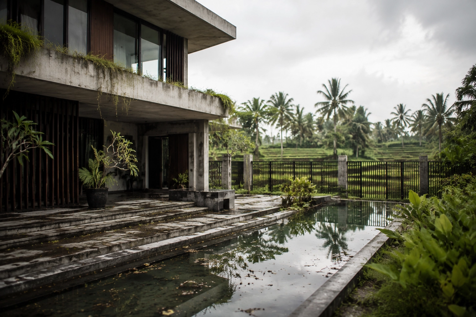 💰 Investing Guides, 🌏 SEA Market Insights | 5 Southeast Asia Property Myths That Could Cost Foreign Buyers Thousands Concrete villa with infinity pool bordering Bali rice terraces - the type of property at the center of Southeast Asia property myths around nominee ownership and leasehold structures
