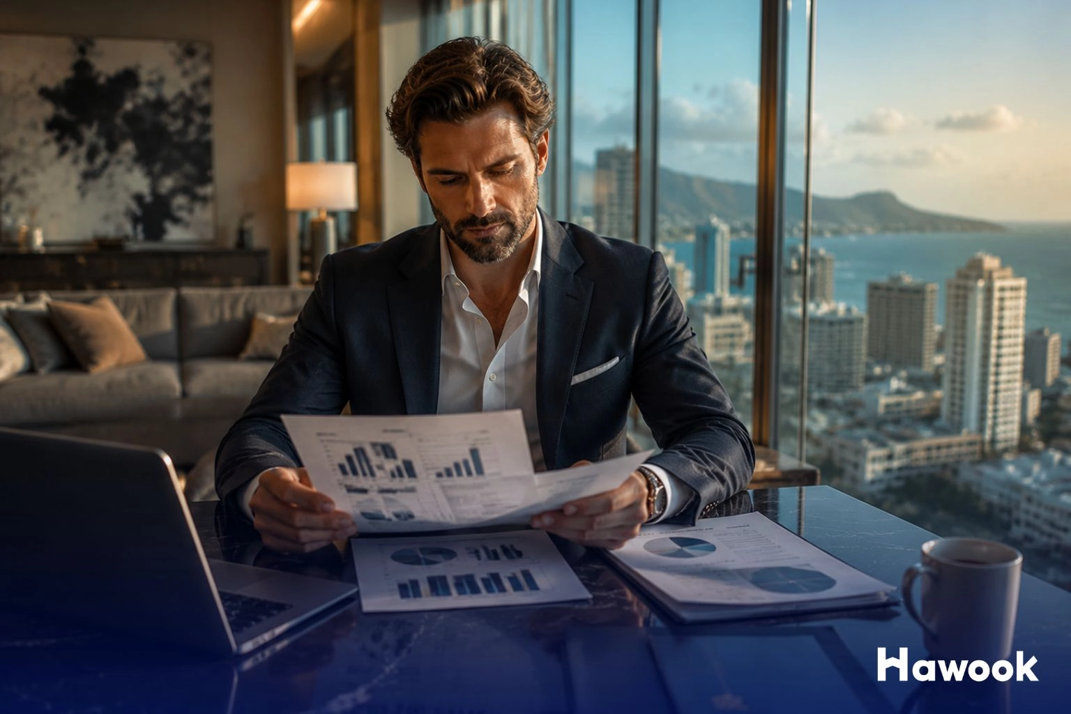 Investor reviewing property investment charts for Thailand LTR visa vs Indonesia Second Home Visa comparison