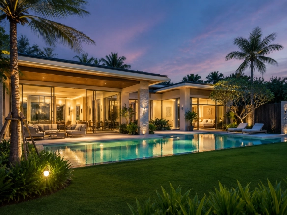 Low-rise pool villa in Thailand eligible for horizontal condominium freehold registration